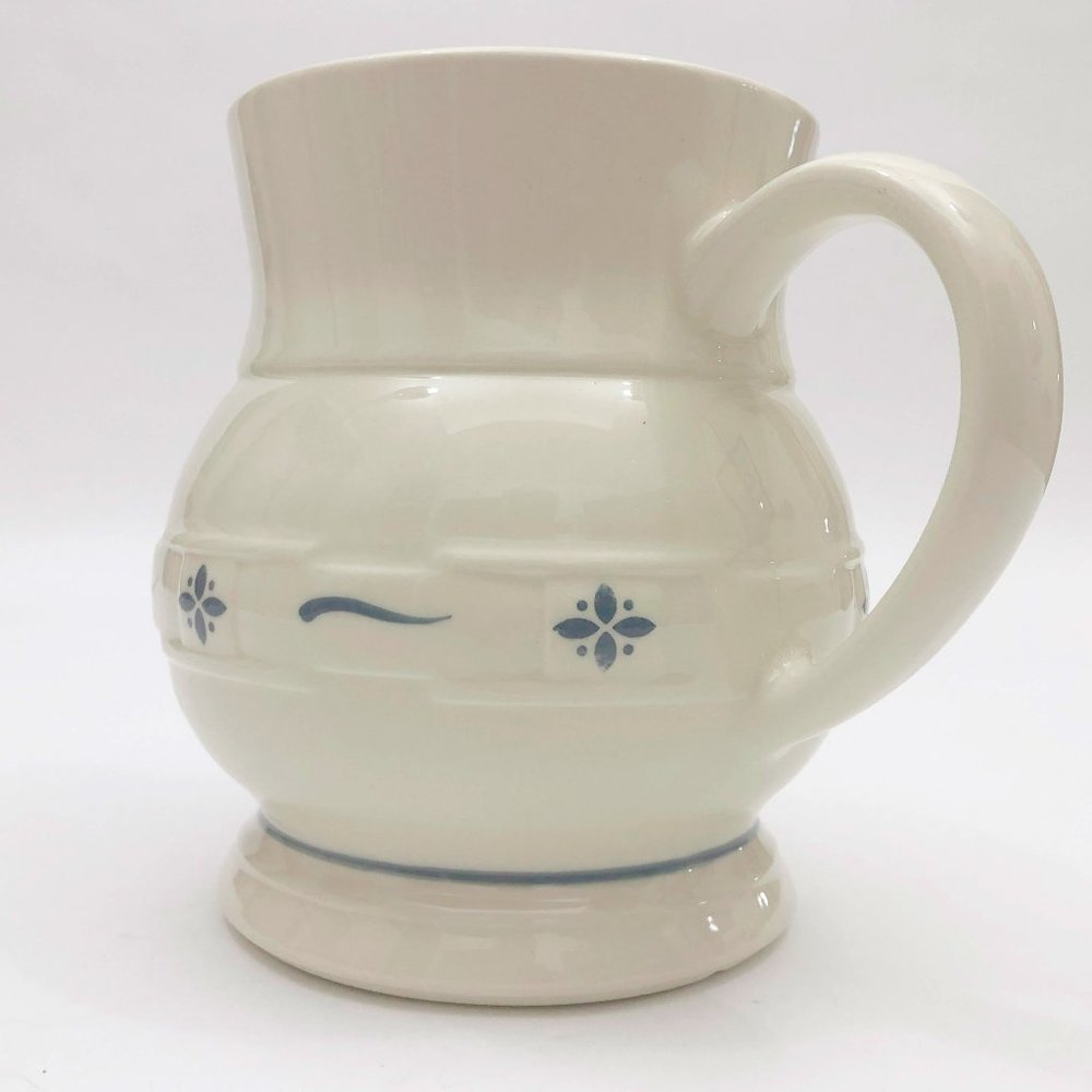 EUC Longaberger Pottery Woven Traditions Blue 2 QT 1990 USA Handmade - Picture 4 of 12